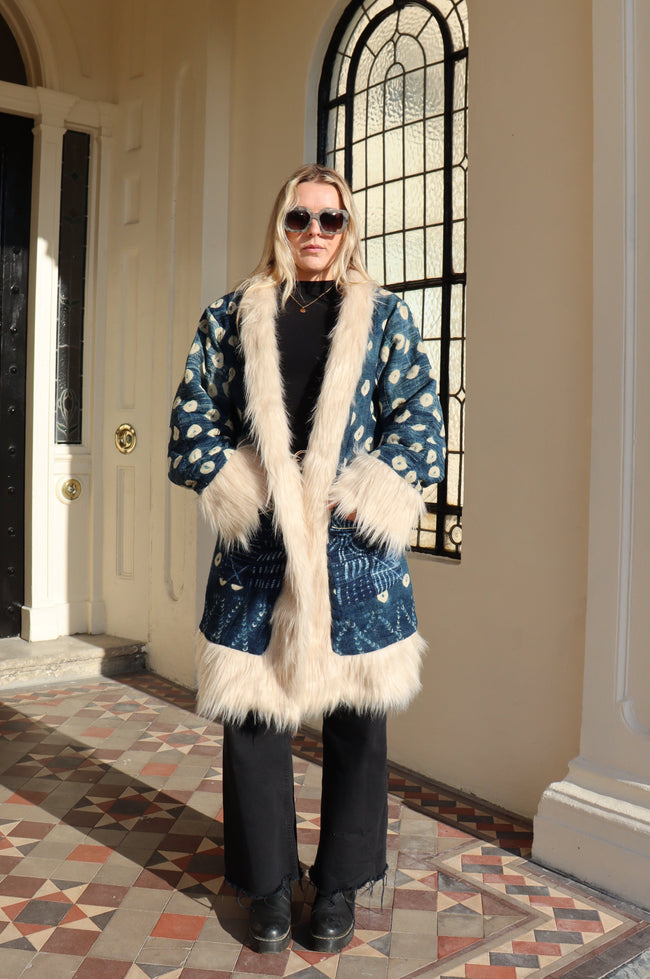 Little Indigo Fox Coat