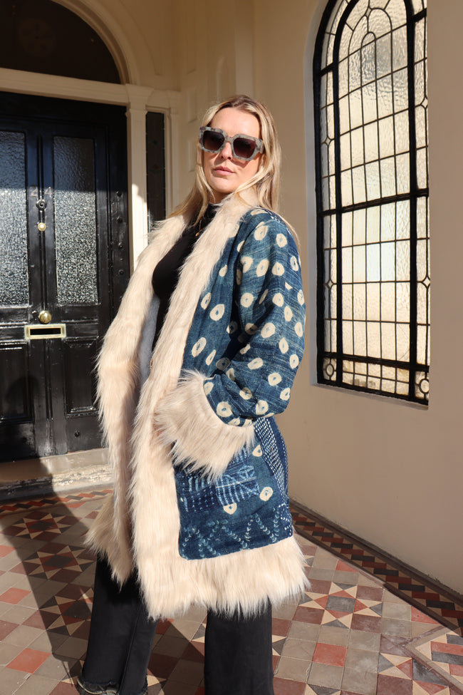 Little Indigo Fox Coat