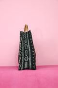 Black Bamboo Mudcloth Bag 1