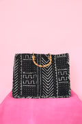 Black Bamboo Mudcloth Bag 1