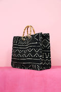 Black Bamboo Mudcloth Bag 2