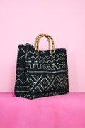 Black Bamboo Mudcloth Bag 3