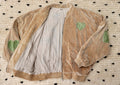 Fawn Velvet Bomber Jacket
