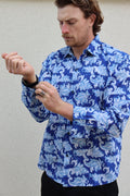 Cool Blue Block Print Shirt