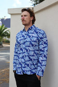 Cool Blue Block Print Shirt