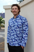 Cool Blue Block Print Shirt