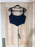 UK12 Blue Denim Corset