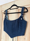 UK12 Blue Denim Corset
