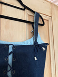 UK12 Blue Denim Corset