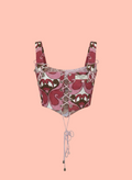 Handmade 60s Vintage Fabric Corset