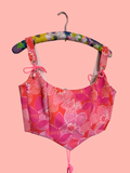 Handmade 60s Vintage Fabric Corset