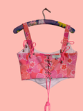 Handmade 60s Vintage Fabric Corset