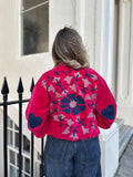 Fuchsia Velvet Bomber Jacket