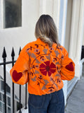 Fire Velvet Bomber Jacket