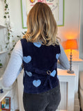Navy Velvet Waistcoat