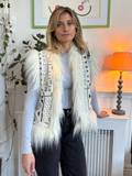 White Faux Fur Gilet