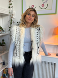 White Faux Fur Gilet