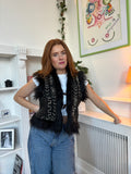 Black Faux Fur Gilet