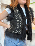 Black Faux Fur Gilet