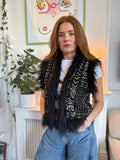 Black Faux Fur Gilet