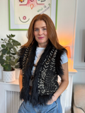 Black Faux Fur Gilet
