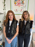 Black Faux Fur Gilet