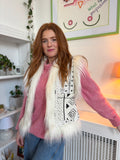 White Faux Fur Gilet