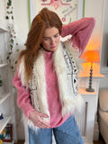 White Faux Fur Gilet