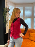 Fuchsia Velvet Waistcoat