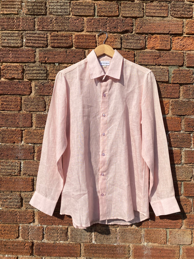 Light Pink Linen Shirt