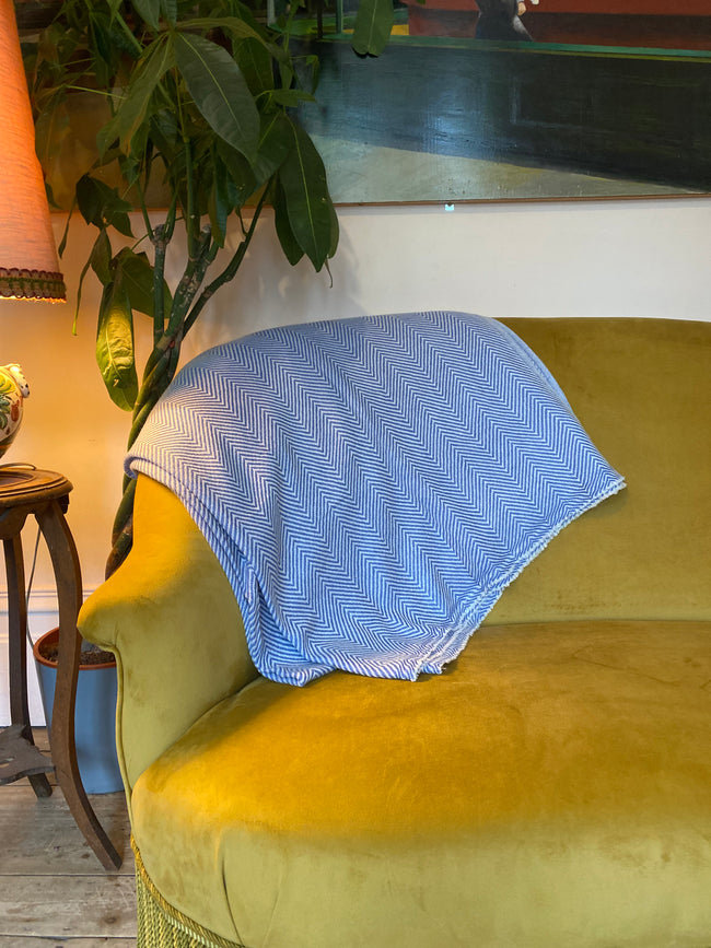 Baby Blue Cashmere Blanket