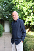 Dark Navy Blue Linen Shirt