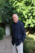 Dark Navy Blue Linen Shirt