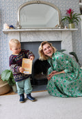 Emerald Garden Silk Shirt Dress