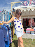 Blue Sweetheart Cotton Waistcoat