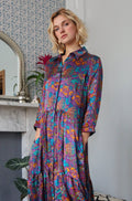 80s Baby Purple Silk Shirt Dress