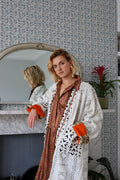 Short Blood Orange Lined Coat
