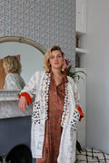 Short Blood Orange Lined Coat