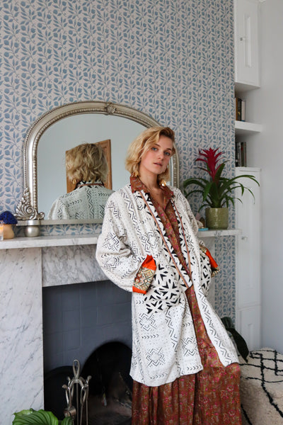 Short Blood Orange Lined Coat