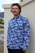 Cool Blue Block Print Shirt
