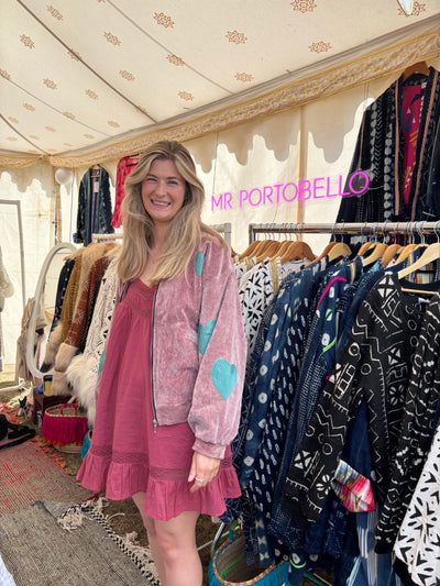 Rose Velvet Bomber Jacket