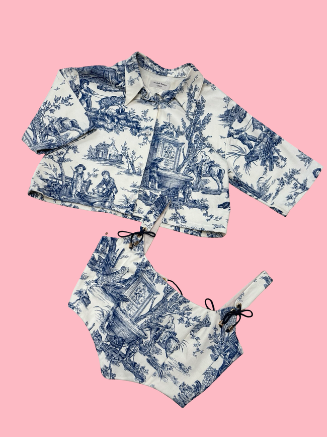Handmade French Vintage Fabric Shirt