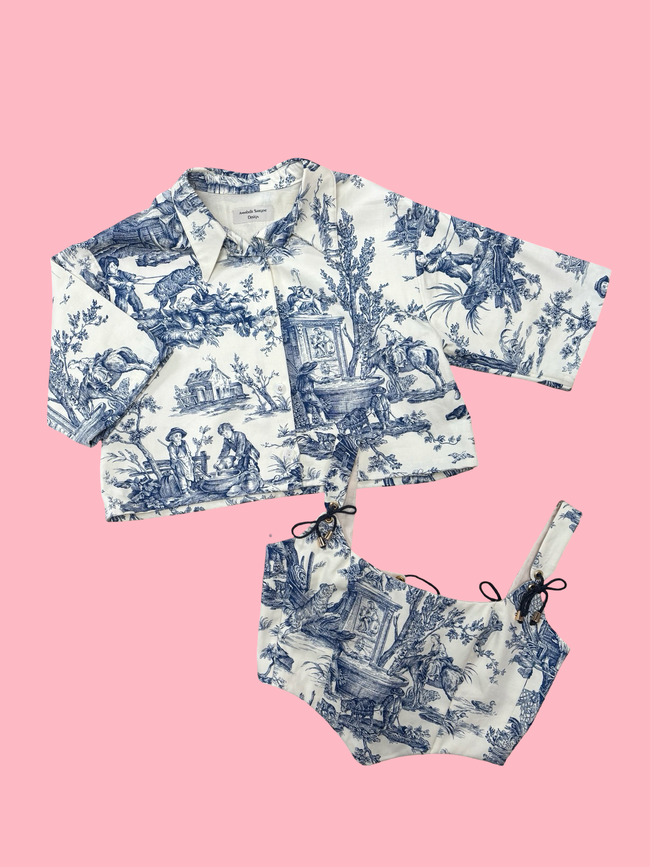Handmade French Vintage Fabric Shirt