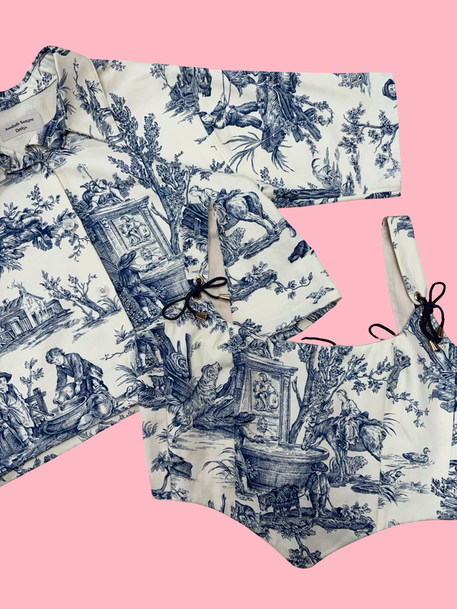 Handmade French Vintage Fabric Shirt