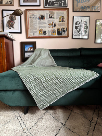 Forest Green Cashmere Blanket