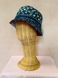 Indigo reversible bucket hat