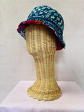 Indigo reversible bucket hat