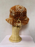 Brown reversible bucket hat