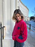 Fuchsia Velvet Bomber Jacket