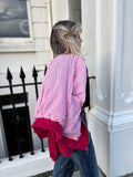 Fuchsia Velvet Bomber Jacket